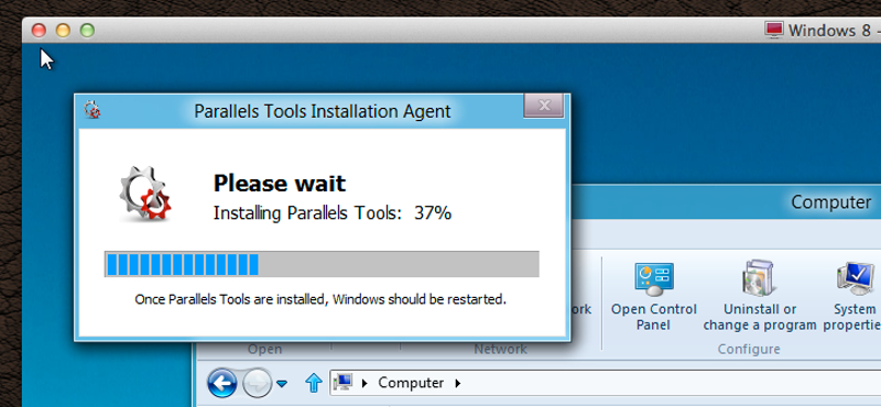 Villám megoldás: Parallels Tools telepítés Windows 8 alatt