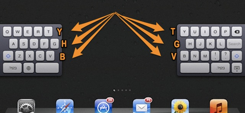 Hat rejtett gomb az iPad billentyűzetén