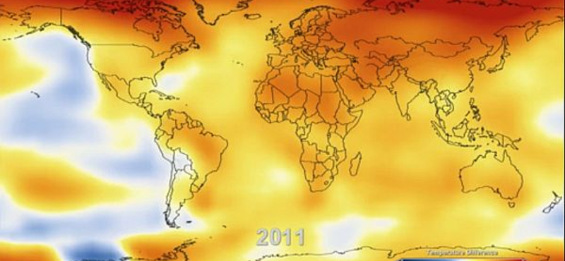 Szemléletes a NASA-videója a globális felmelegedésről