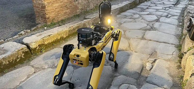 A nagyobb biztonság érdekében Pompejiben is bevetik a robotkutyát