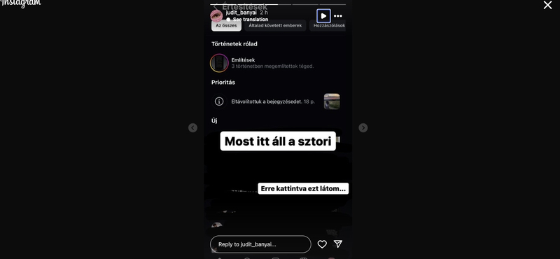 „Tök jó, hogy én vagyok a szar. Köszi, Instagram!” – a szexualitásról szóló irányelv miatt törölte a Meta Bányai Judit posztját 