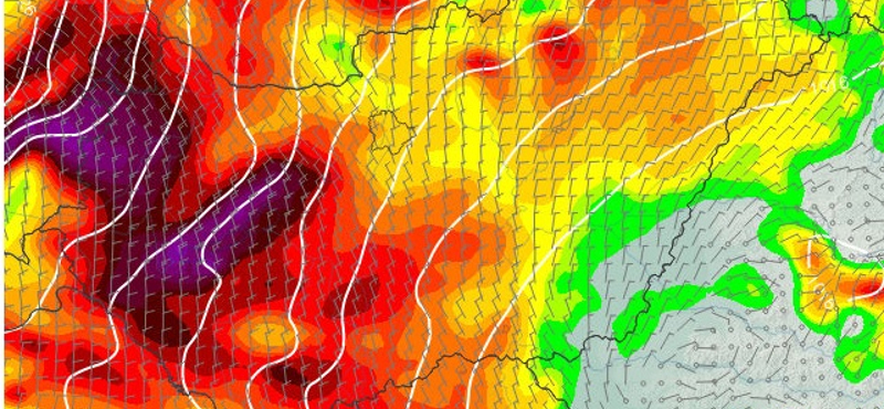 Átmenetileg ül csak el a szél, esni már kevesebb helyen fog