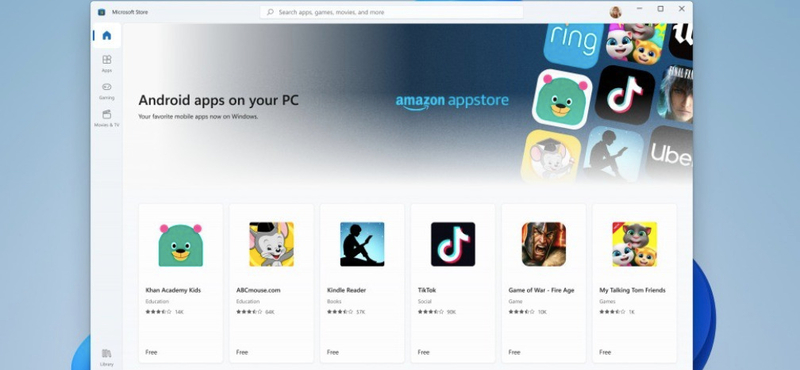 Tényleg futnak az androidos appok a Windows 11-en, azonban van itt egy "de"