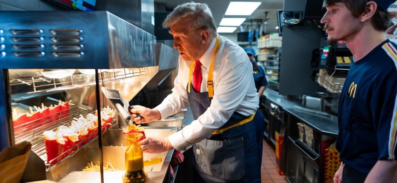 Trump a McDonald'sban sütött krumplit, hogy odaszúrjon ellenfelének