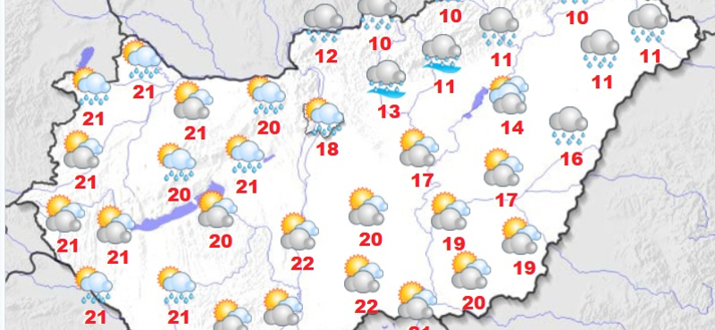 Felhős, néhol esős időre számíthatunk csütörtökön