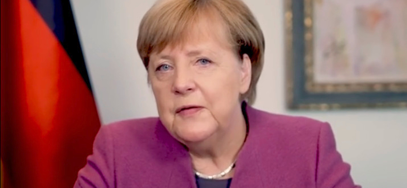 Angela Merkel elküldte utolsó kancellári videoüzenetét