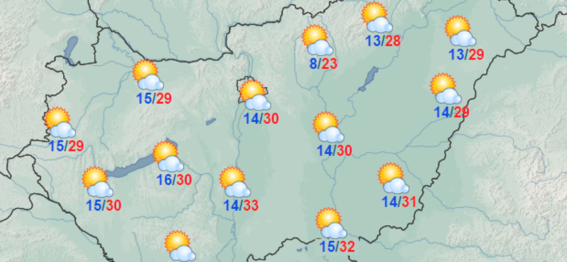 Csütörtökön is marad a nyári időjárás