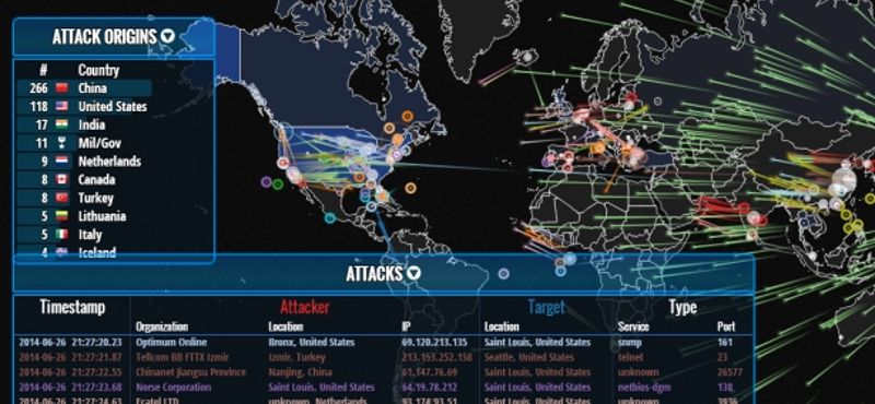 Egyetlen kattintás, és élőben nézheti a világ hackertámadásait