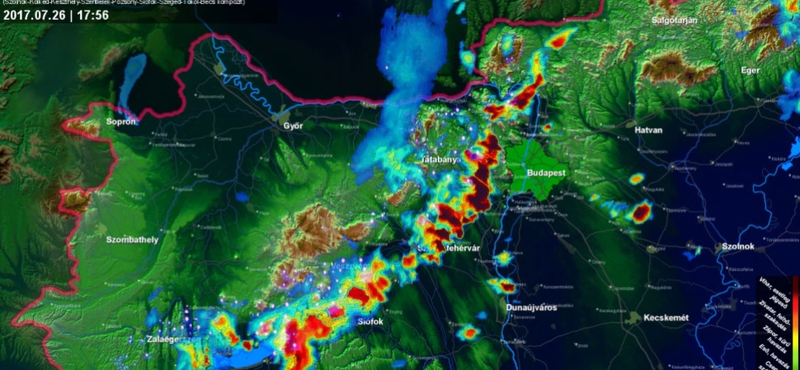 Lecsapott a vihar Budapestre - villámtérkép, fotó