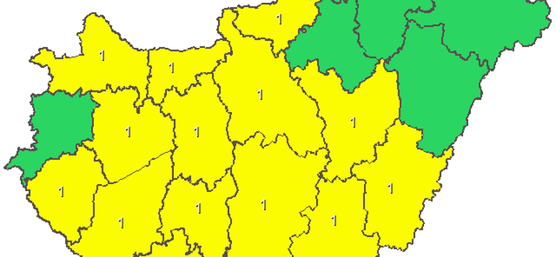 Térkép: Nyakunkon a vihar, sárgállik az ország