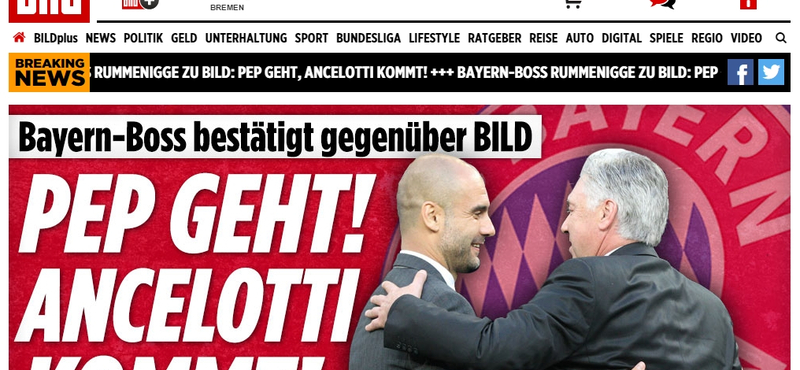 München: Guardiola megy, Ancelotti jön