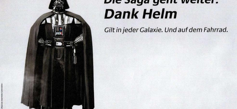 Mit mond Darth Vader a bicikliseknek? "A sisak legyen veled!"