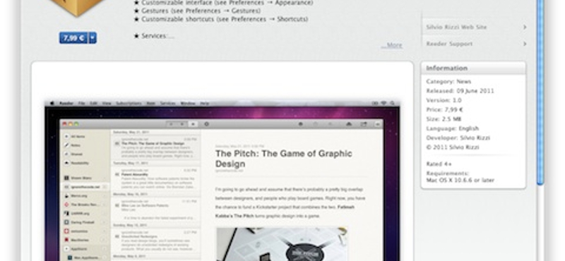 Letölthető a végleges Reeder a Mac App Store-ból