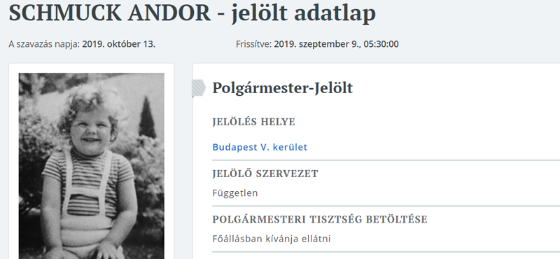 Schmuck Andor összekeverhette a Facebook-oldalát a választási adatlapjával