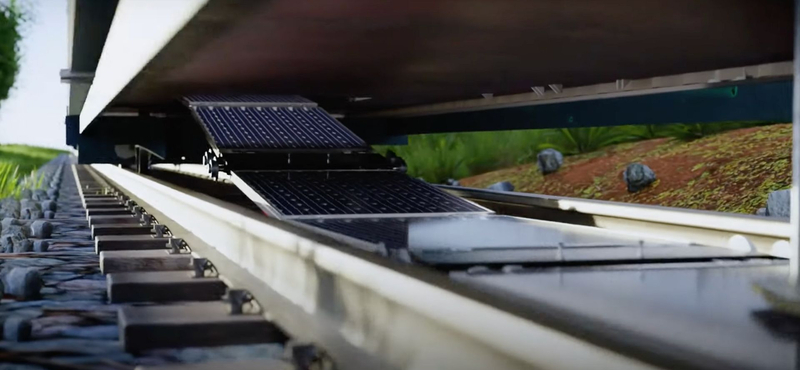 Zseni az ötlet: 5317 km hosszan telepítenének napelemeket a sínek közé