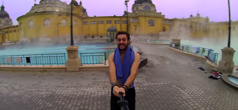 Videó: Budapesten is járt a GoPro kamerával szelfiző világutazó