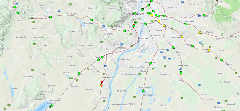 Elsodort egy munkagépet a vonat Érden, komoly késések várhatók