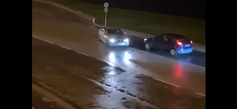 Ügyetlen driftelő tartotta fel a forgalmat Szegeden – videó