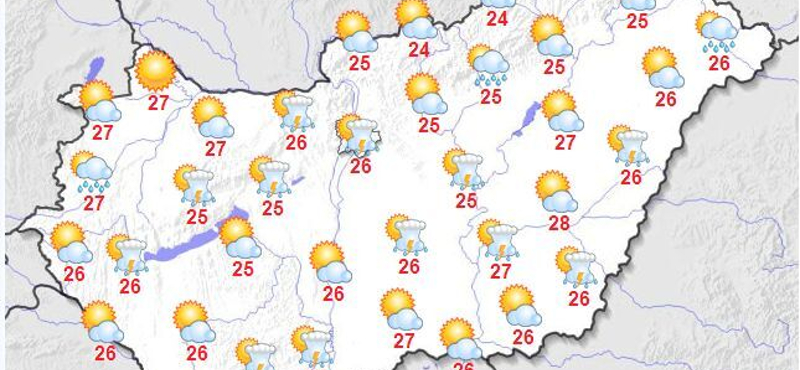 Sok lesz a napsütés, de déltől jönnek a zivatarok is