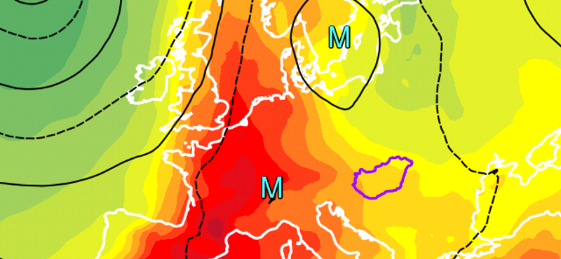 Egész európát átszelő jelenség hozta a hőséget – térkép
