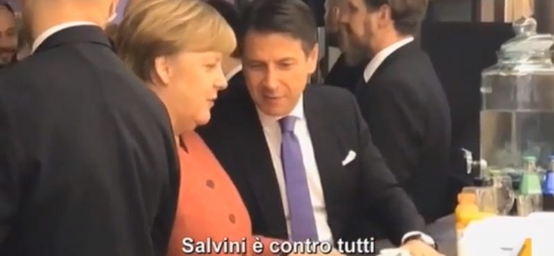 Merkel és Conte kibeszélték Salvinit, egy tévéstáb meg felvette