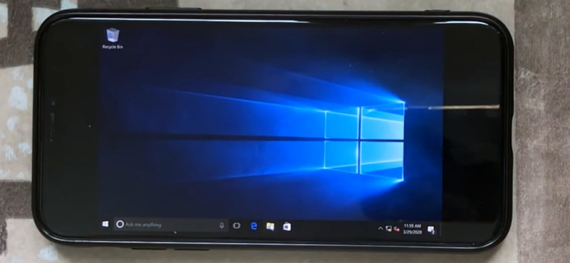Jól látja: Windows 10 fut az iPhone X-en