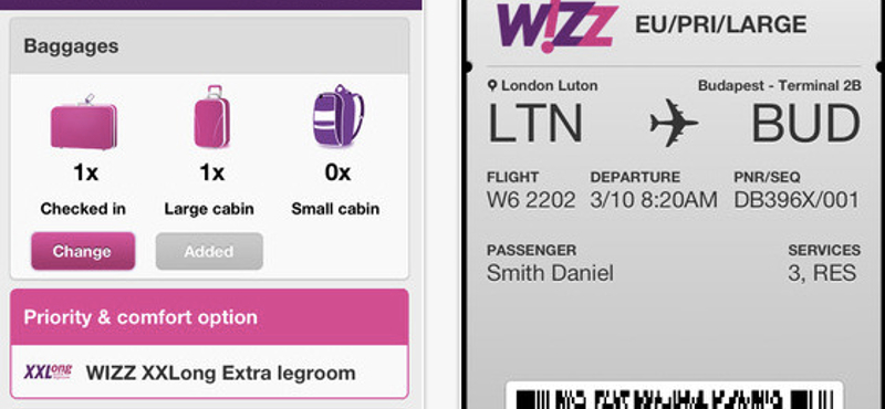 Mobiljukkal is becsekkolhatnak a Wizz Air utasai