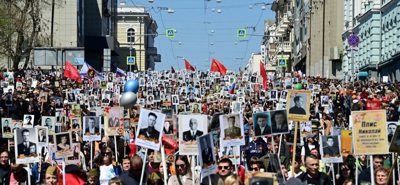 Fotókon az oroszországi győzelem napja