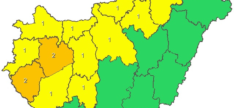 Figyelmeztetés az ország nagy részére: ömlik az eső egész nap – térkép