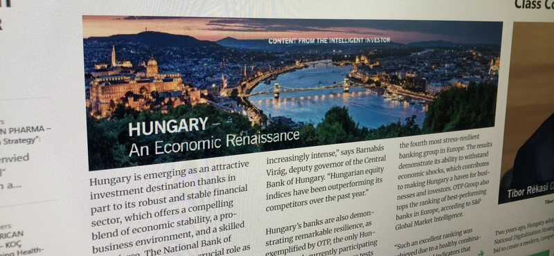 „Gazdasági reneszánsz” van Magyarországon a Time magazin cikke szerint, amely több tízmillió forintba kerülhetett