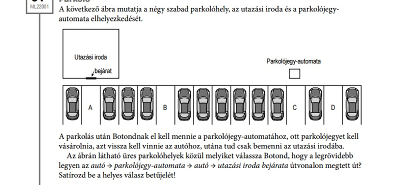 Ön okosabb, mint egy hatodikos? - a parkolós feladat