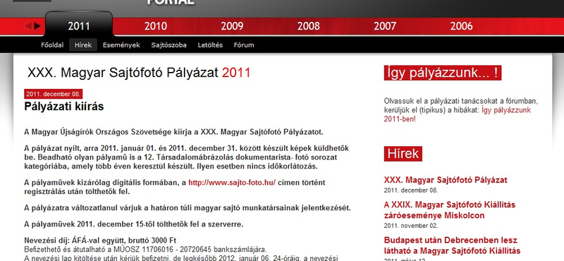 Indul a 30. Magyar Sajtófotó Pályázat