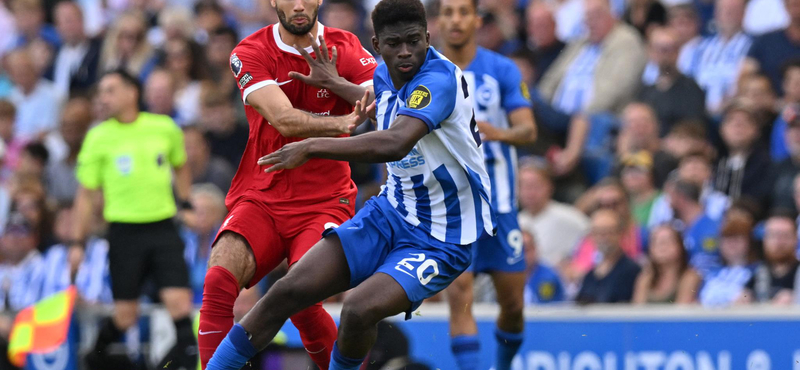 Döntetlent játszott a Liverpool Brightonban, Szoboszlai büntetőt harcolt ki