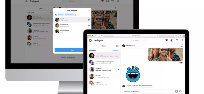 Végre mindenkinél bekapcsolta az Instagram a böngészős üzenetküldést
