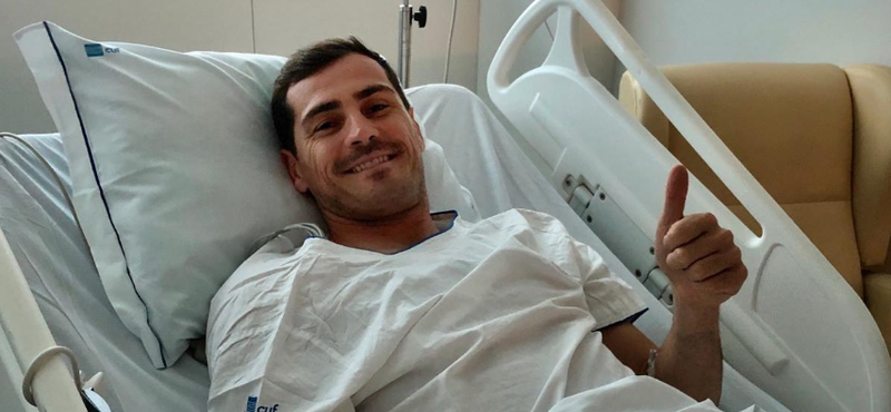 Szerencséje volt Iker Casillasnak, hogy az edzésen kapott szívrohamot