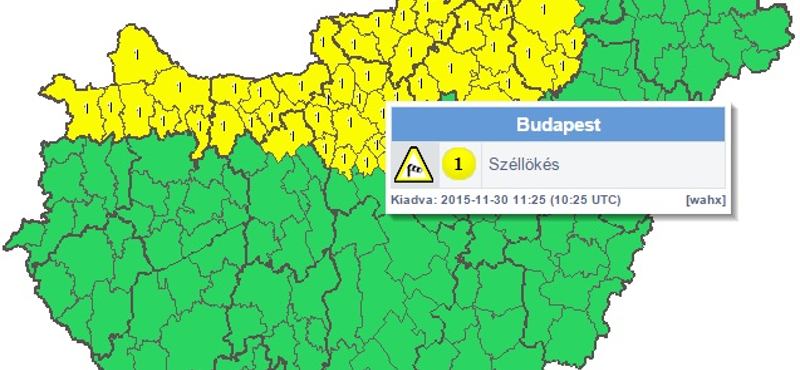 Riasztást adtak ki Budapestre is – térkép