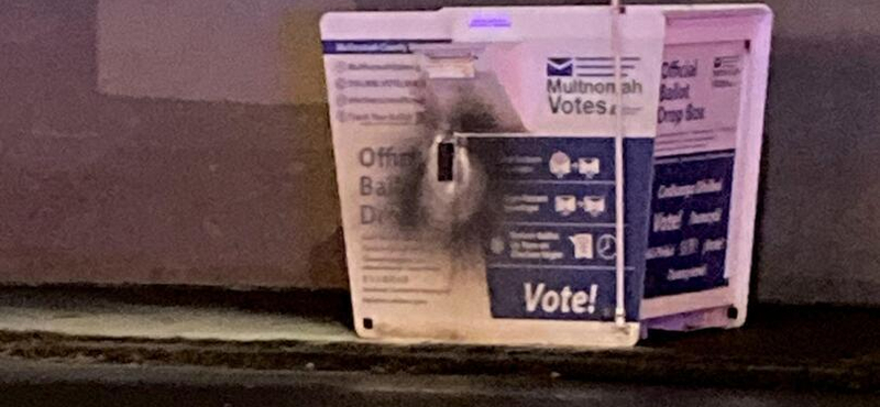 Ballot boxes were set on fire in several cities in the United States