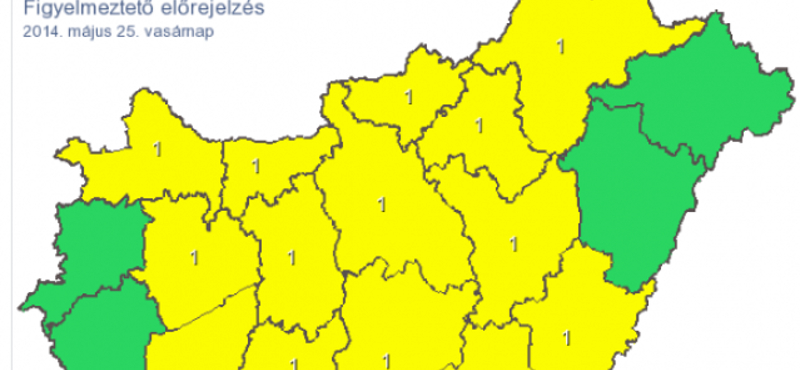 Érkezik a zivatar Budapestre (térkép)