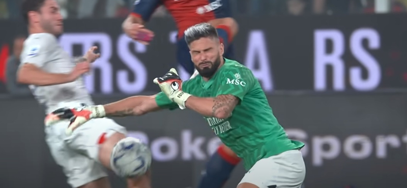Parádézott a Milan kapujába beugró Giroud, már kapusmezt is árulnak a nevével – videó