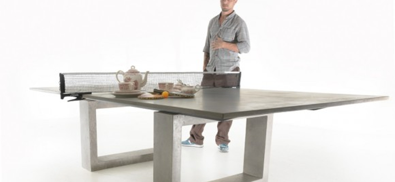 Beton ping-pong asztal az ebédlőbe