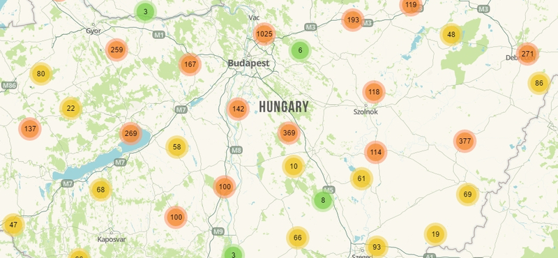 Mutatunk egy Magyarország-térképet, ami ebben a nagy melegben nagyon jól jöhet