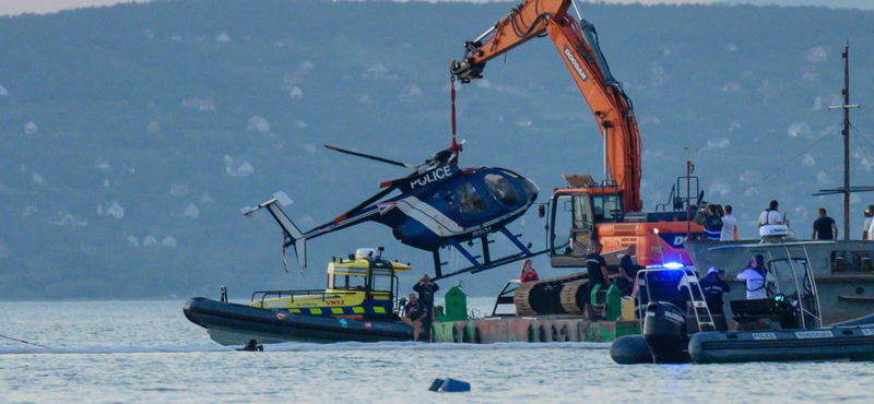 Rendőrség: a Balatonba zuhant helikopter műszakilag megfelelő állapotban volt