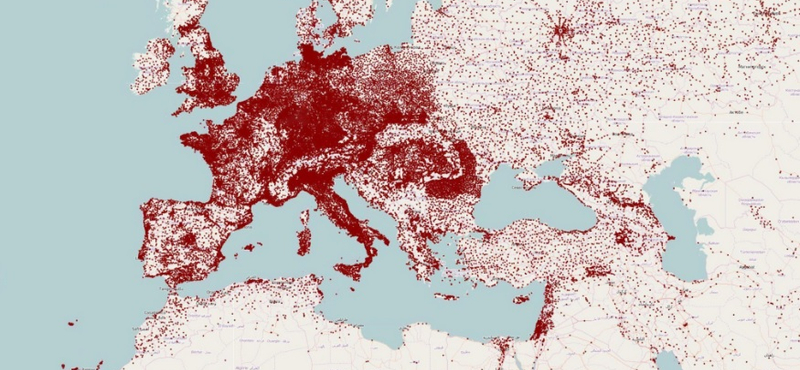 Így még biztosan nem látta Magyarországot és Európát - térkép