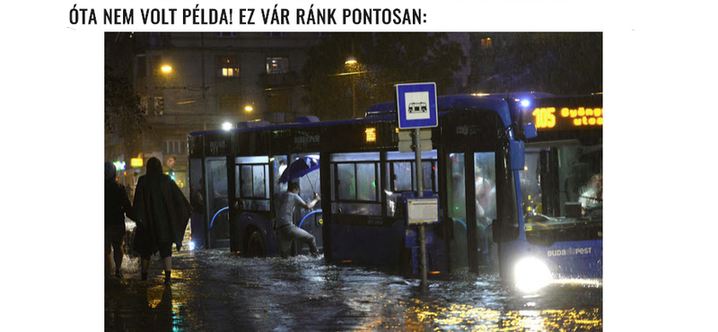 El ne higgye: álhír terjed a Budapestre ma lecsapó viharról