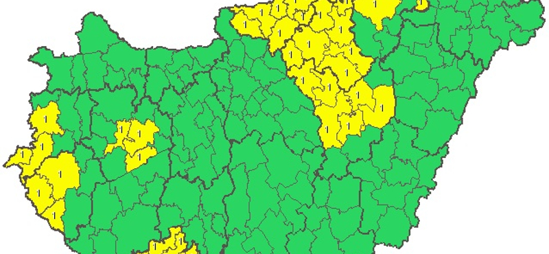 Újabb viharok jönnek délután, citromsárga riasztást adtak ki – térkép