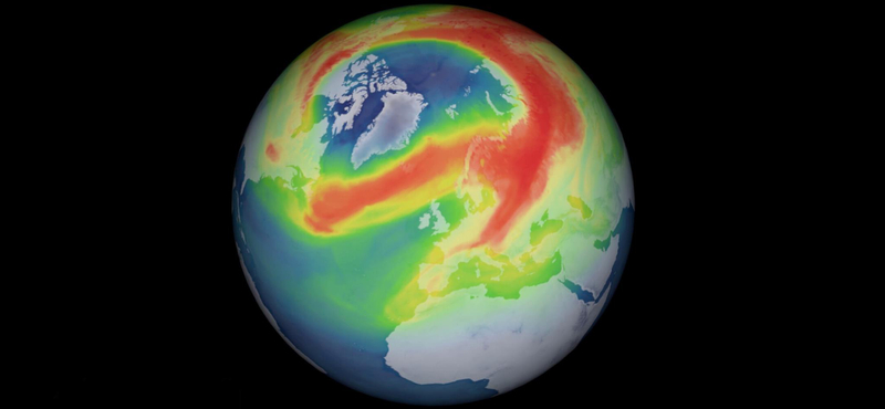 Továbbra is szokatlanul nagy ózonlyuk van az Északi-sark felett