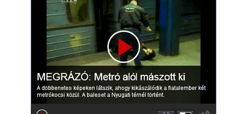 Kimászott a metró alól a Nyugatinál elgázolt utas