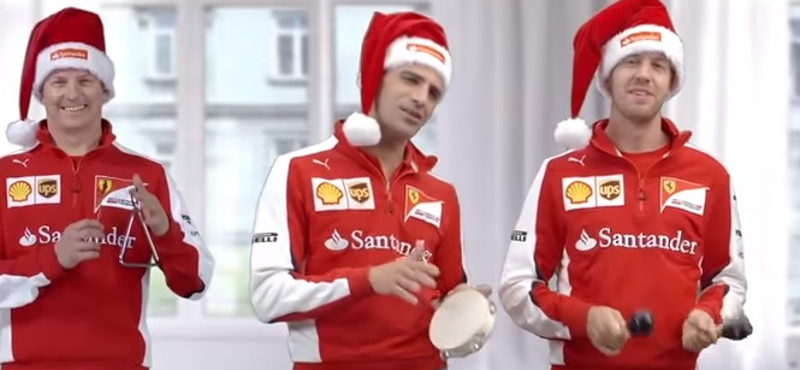 Räikkönnen mosolyog, Vettel énekel - így üzent karácsonyra a Ferrari