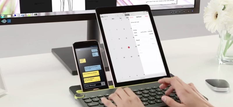 Egy billentyűzetet használhat egyszerre telefonjához, táblagépéhez, komputeréhez
