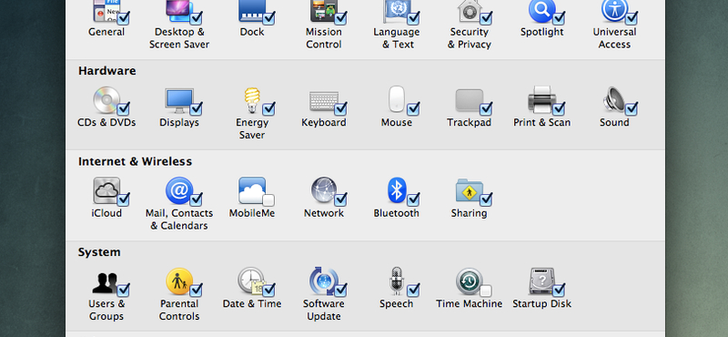 OS X tipp: testre szabott System Preferences az OS X Lionban